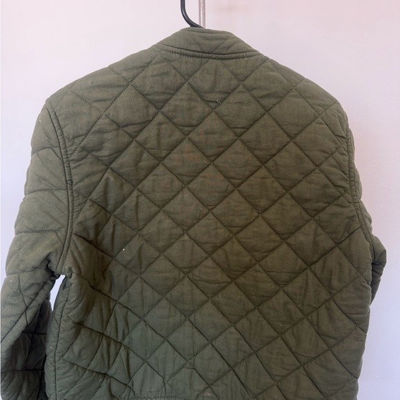 Time And Tru Womens Olive Green Quilted Jacket Size S 4-6 - Picture 4 of 4